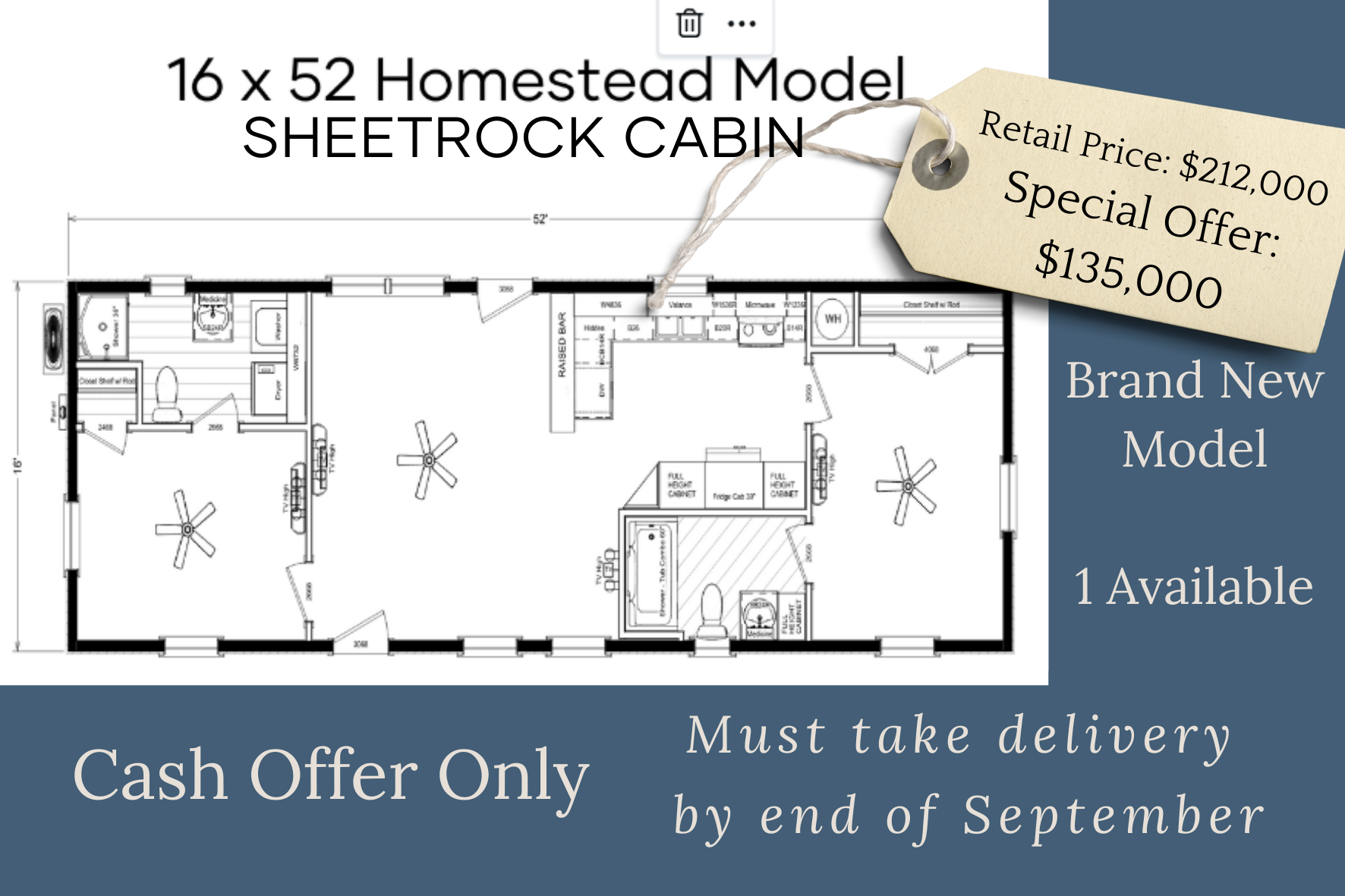 Ulrich Lifestyle Cabins Sheetrock Cabin